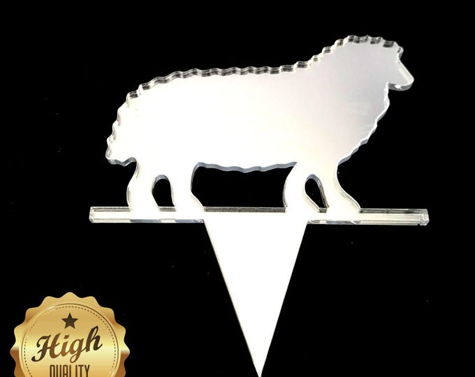 Sheep Cake Toppers: Acrylic Farm Animal Cupcake Decorations