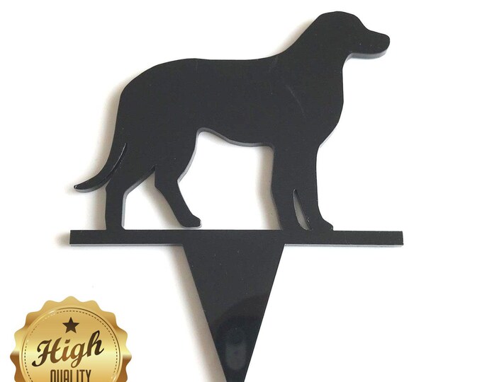 Custom Acrylic Labrador Cake Topper – Personalized Dog Cupcake Decoration