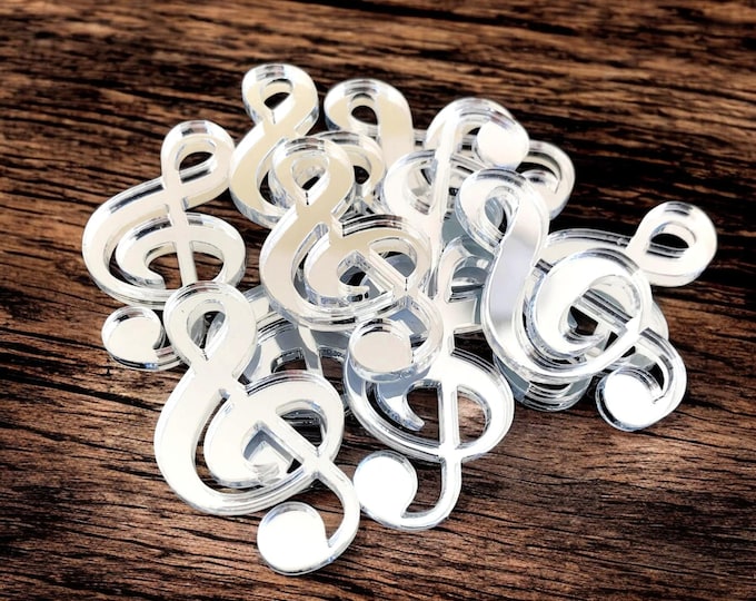 Clef Acrylic Crafting Mirrors: Custom Colors & Sizes, Pack of 10