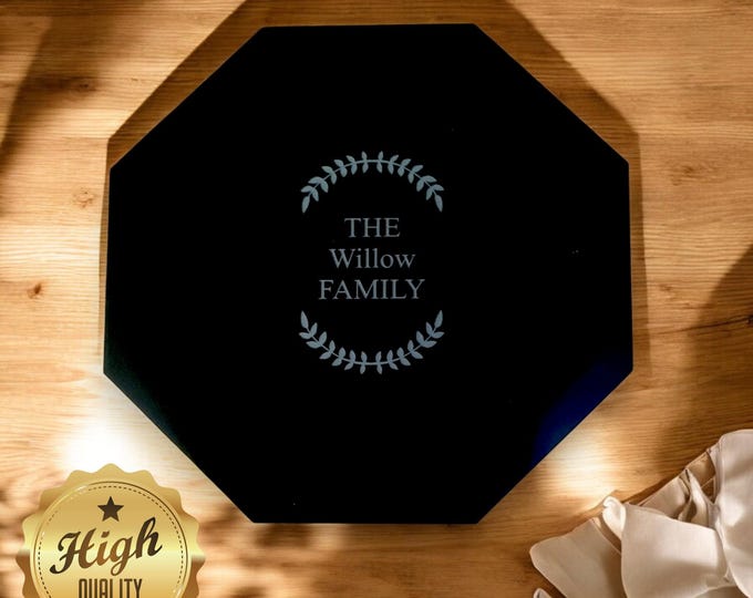 Octagon Placemats & Coasters - Clear, Gloss or Matt Colours, Custom Sizes, Shapes, Engraving Service