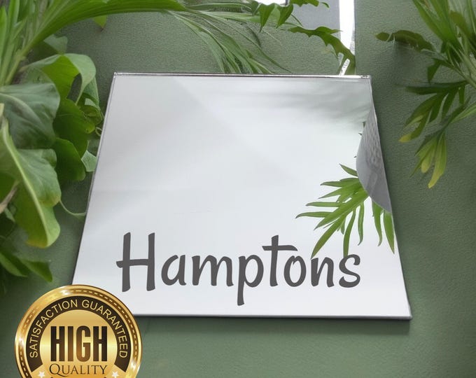 Packs of Ten, Square Silver Mosaic Mirrors, Custom Sizes, Shapes & Colours, Mirrored Plates, Plain or Engraved
