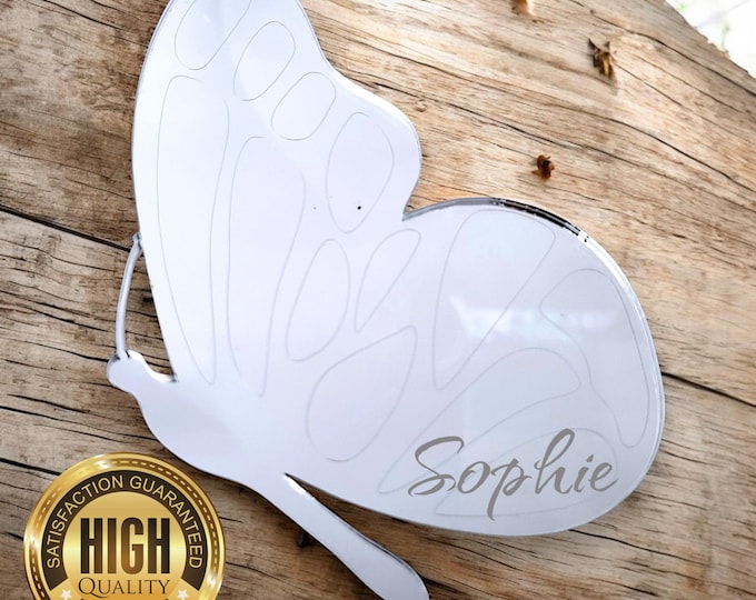 Butterfly Flying Mirrors, Custom Colours, Sizes, Shapes, Engraving Services, Sizes up to 40cm