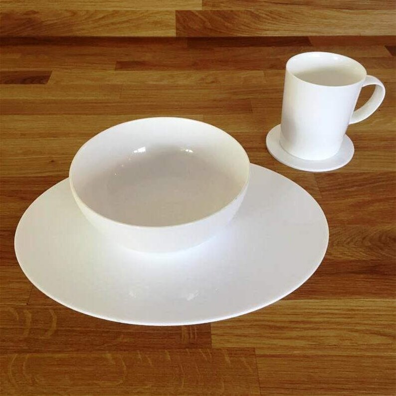 Oval Placemats & Coasters Many Gloss Finish Acrylic Colour Etsy