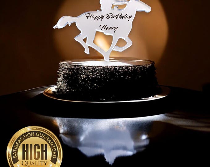 Cowboy Riding Shaped Cake Toppers & Cup Cake Toppers - Several Colour Options Available, Any Bespoke Style Made, Crafting Customised
