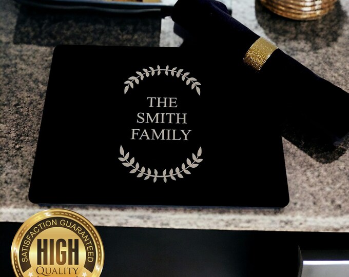 Rectangle Worktop Savers / Placemats / Tabletop Protectors in Gloss or Matt Acrylic, Custom Colours, Sizes, Shapes, Plain or Engraved
