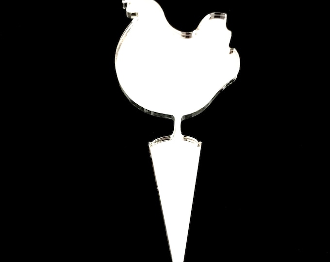 Rooster Cake Topper: Acrylic Cockerel Cupcake Decoration