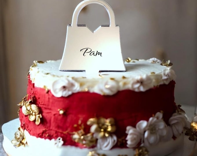 Handbag Cake Toppers: Bespoke Acrylic Cupcake Decorations