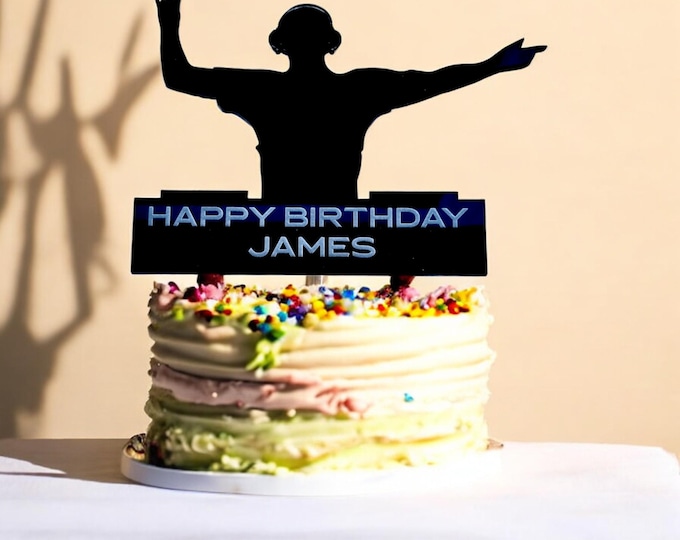 DJ Cake Toppers & Emblems - Custom Colours Sizes, Shapes Made, Engraving Services