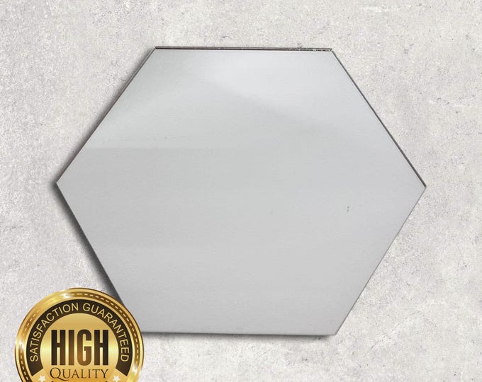 Hexagon Shaped Mirrors, Different sizes, Engraving Services. Blank Unframed Mirrors or Colours, Ideal for Crafting