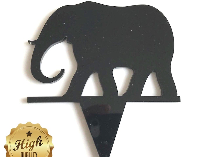 Elephant Cake Topper: Recycled Acrylic, Bespoke Style