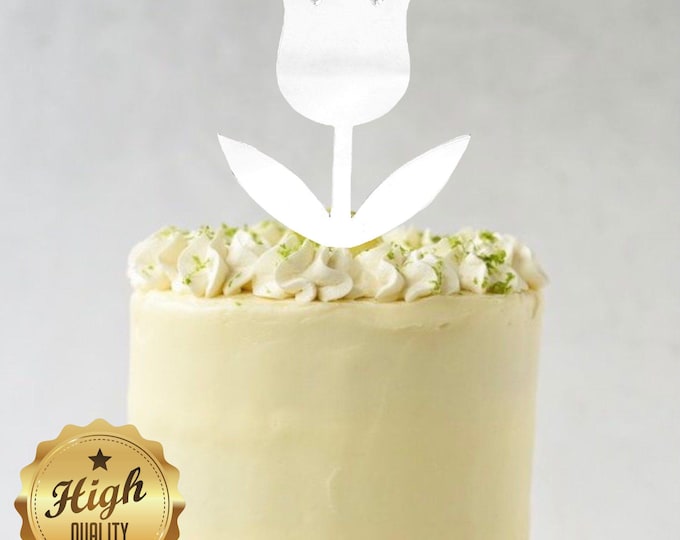 Flower Cake Topper: Bespoke Acrylic Decoration