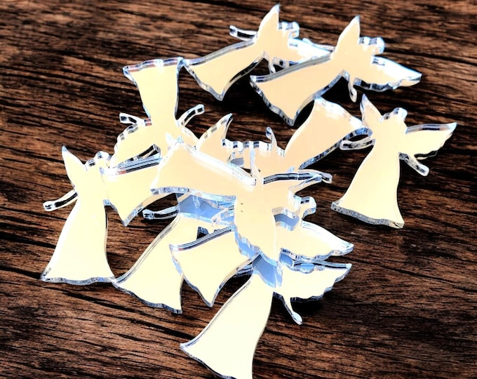 Fairy Shaped Acrylic Crafting Mirrors: Custom Colors & Sizes (Pack of 10)