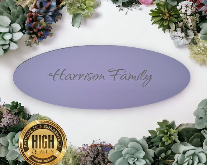 Oval Table Runners in Custom Gloss Matt Finish 3mm Acrylic Colour Choices and Sizes, Bespoke Shapes / Sizes Made, Engraved or Plain