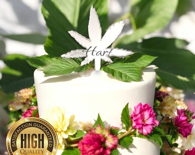 Hemp Leaf Cake Toppers & Cup Cake Toppers - Several Colour Options Available, Any Bespoke Style Made, Crafting Customised