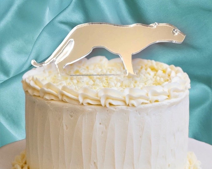 Jaguar Cake Topper: Acrylic Animal Cake Decoration