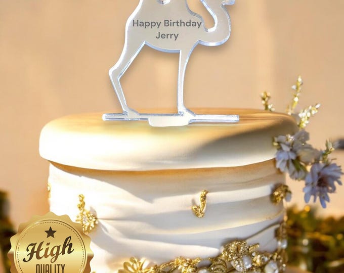 Camel Cake Topper: Custom Acrylic Cupcake Toppers