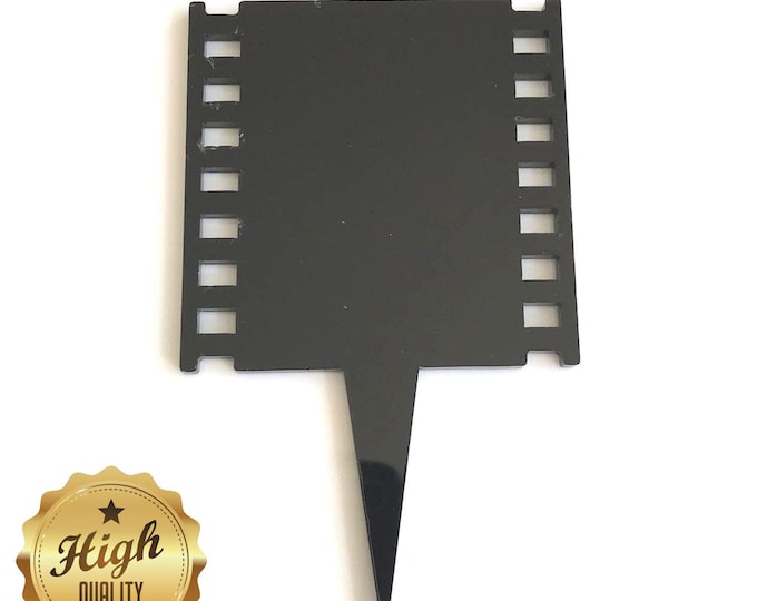 Film Strip Cake Topper: Acrylic Movie Theme Party Decor