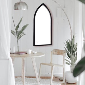 Gothic Arch Shaped Mirrors with a Colour Frame of your choice & Hooks, Bespoke Shapes Made