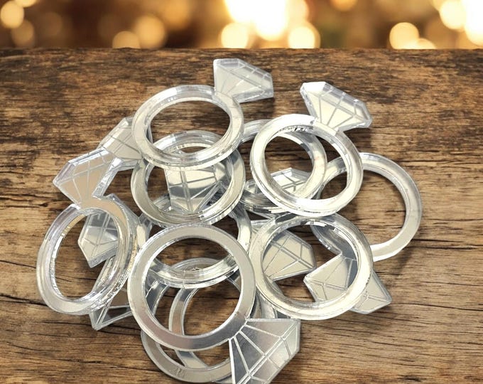 Engagement Ring Acrylic Mirrors: Custom Crafting Shapes, Colors - Pack of 10