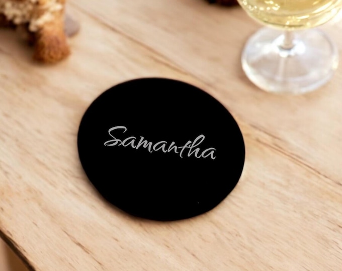 Custom Engraved Acrylic Coasters: Round, Matte or Gloss Finish