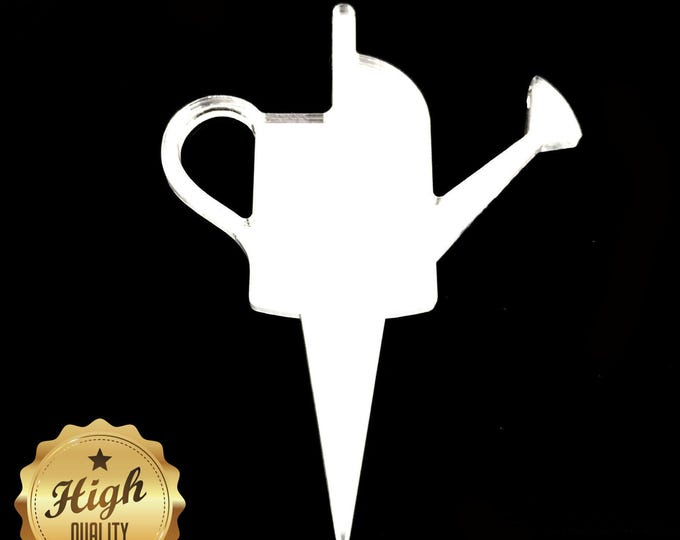 Handcrafted Watering Can Cake Toppers in Various Colors - Customized Designs Available, Eco-Friendly Acrylic, Perfect for Any Occasion