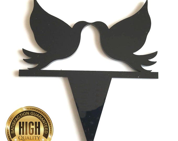 Pair of Doves Cake Toppers & Cup Cake Toppers - Several Colour Options Available, Any Bespoke Style Made, Crafting Customised