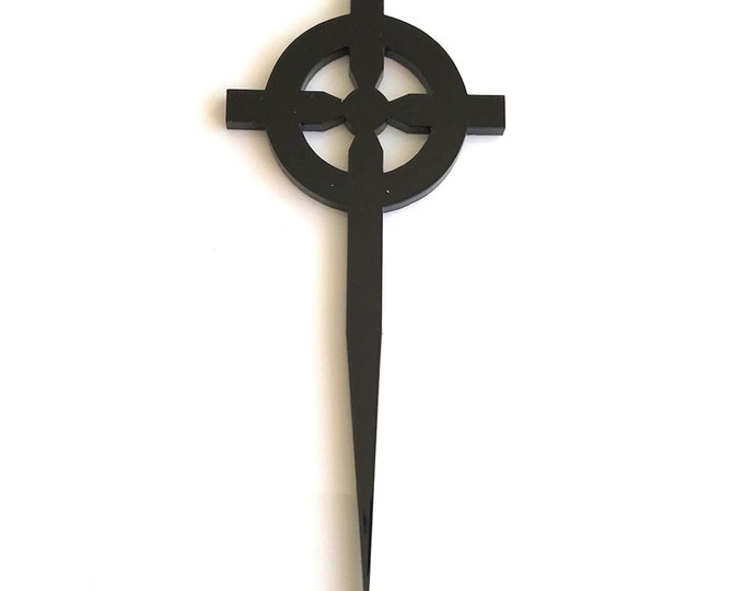 Celtic Cross Cake Topper: Acrylic Cupcake Toppers, Bespoke Style