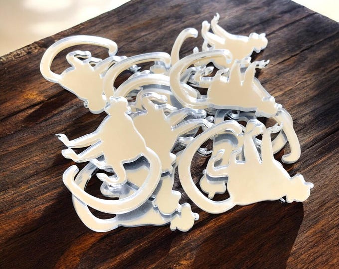 Monkey Acrylic Crafting Mirrors: Custom Colors & Sizes, Pack of 10