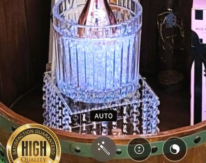 Luxury Square Acrylic Crystal Cake Stand Kit with LED Lights and Customizable Sizes - Perfect for Weddings and Events