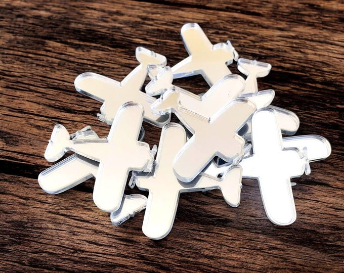 Bi-Plane Acrylic Crafting Mirrors: Custom Colors & Sizes (Pack of 10)