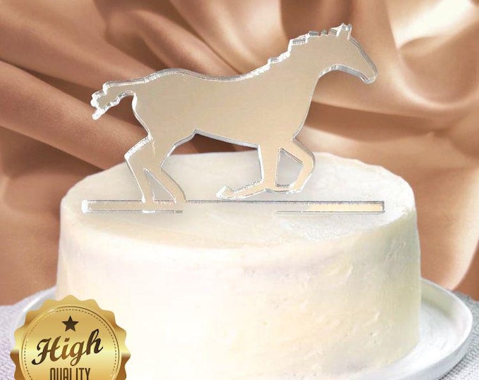 Horse Cake Topper: Acrylic Equestrian Party Decor
