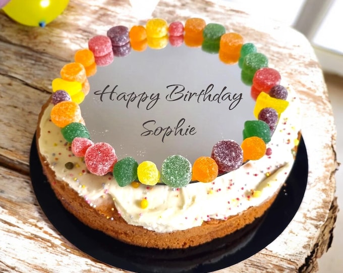 Bespoke Acrylic Cake Decoration Mirror: Reusable, Food Safe