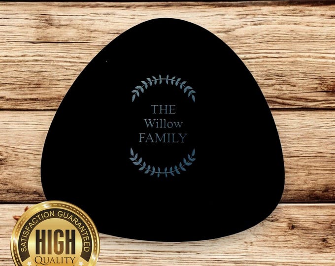 Pebble Large Placemats / Serving Mats /Table Protectors Custom Gloss, Clear or Matt Colours, Custom Shapes, Sizes, Engraved or Plain