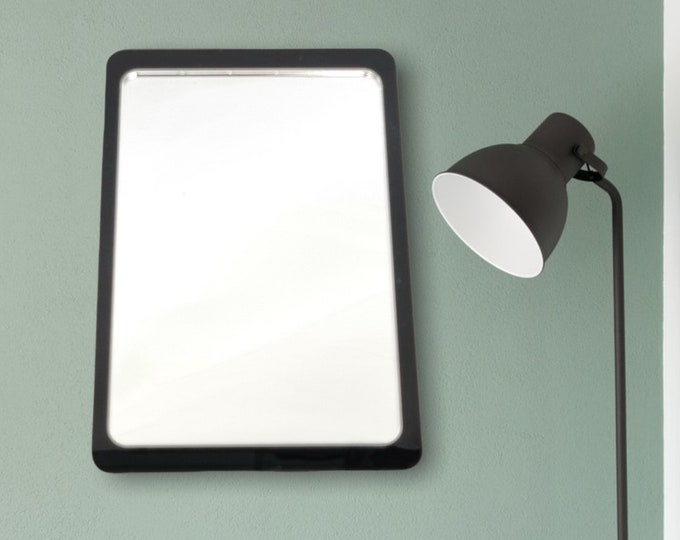 Rounded Corner Acrylic Mirror with Colour Frame: Bespoke Shapes