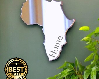 Custom Acrylic Map Mirror, Any Country Shape, Personalized