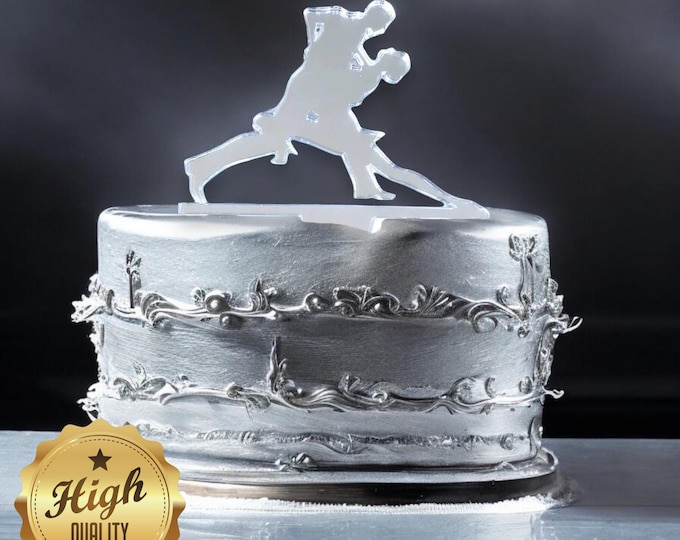 Customizable Latin Dancers Acrylic Cake Topper – Eco-Friendly