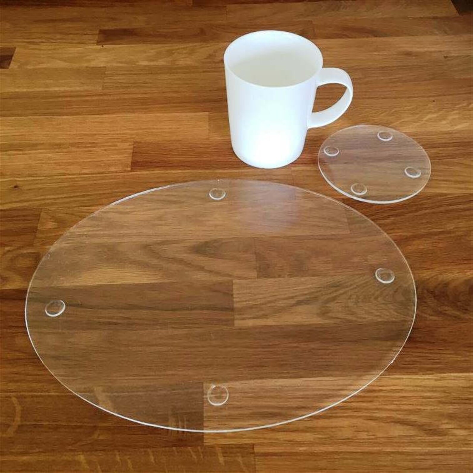 Oval Placemats or Placemats & Coasters in Clear Gloss Finish Etsy