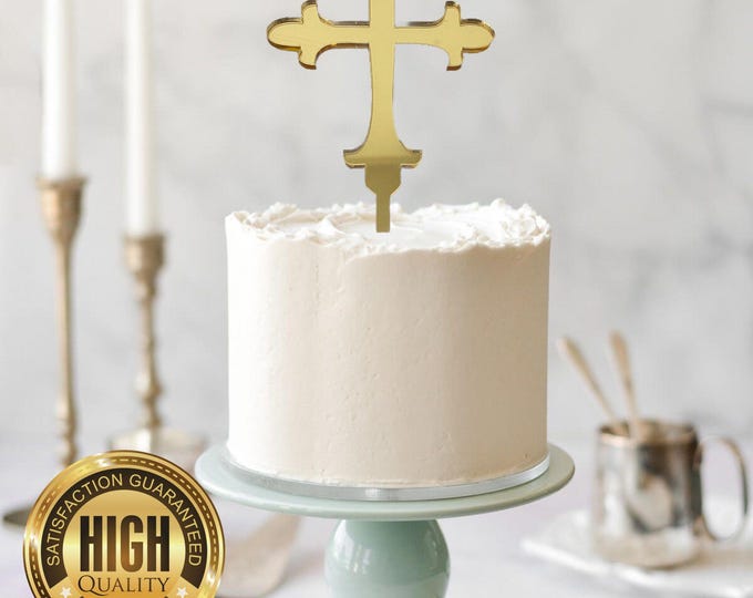 Customizable Christening/Communion Cake Toppers & Cupcake Toppers - Various Colors, Eco-Friendly, Laser Cut Acrylic - Bespoke Designs