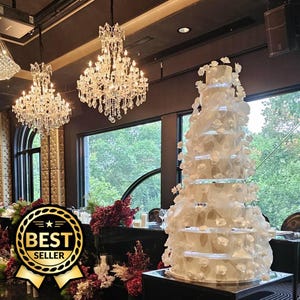 Floating Cake Stands with Lights: Clear Acrylic Separators