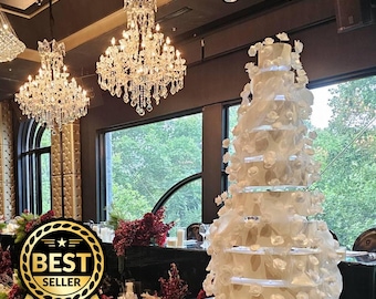 Floating Cake Stands with Lights: Clear Acrylic Separators