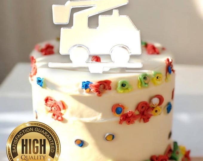 Cherry Picker work tr Shaped Cake Toppers & Emblems - Custom Colours, Bespoke Style Made