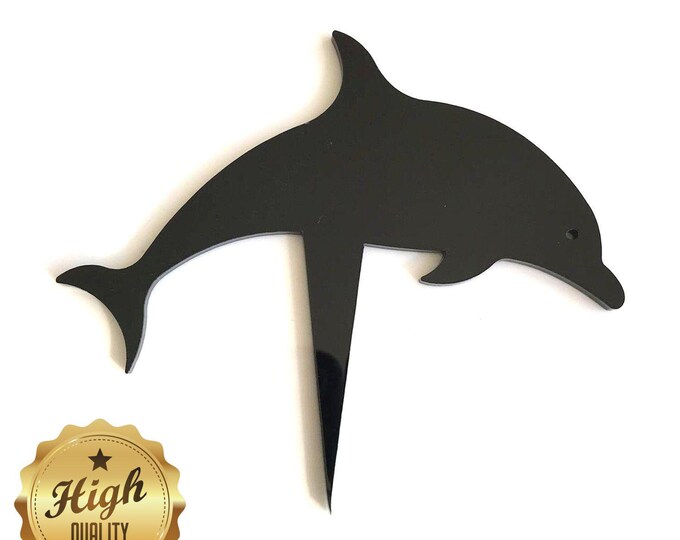 Dolphin Cake Topper: Recycled Acrylic, Custom Colors