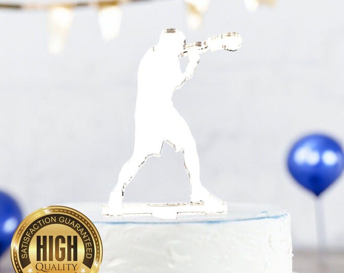 Boxer Shaped Cake Toppers & Embelishments - Many Colour Options Available, Custom shapes made and engraving service