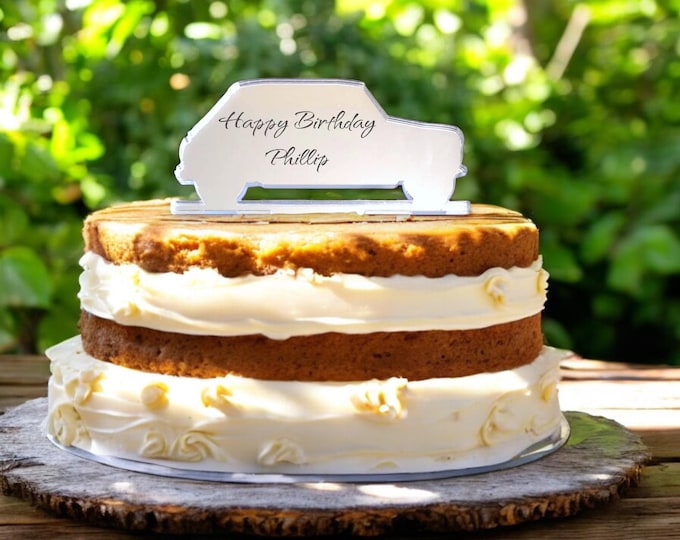 Custom Hatchback Car Cake Topper: Bespoke Acrylic Design