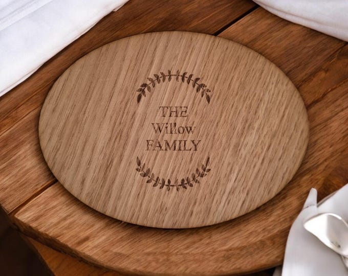 Oval Wooden Placemats & Coasters - Custom Sizes, Shapes, Colours and Engraving Services
