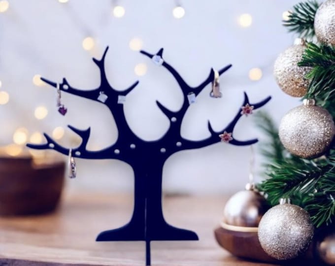 Customizable Jewelry Tree Stand: Acrylic Ring & Earring Holder