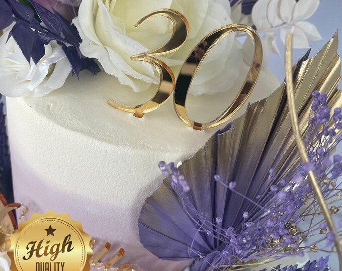 Age & Name Cake Toppers (Age Topper and Name Emblem) - Many Colour Choices - Bespoke Designs Made, Any Bespoke Style Made