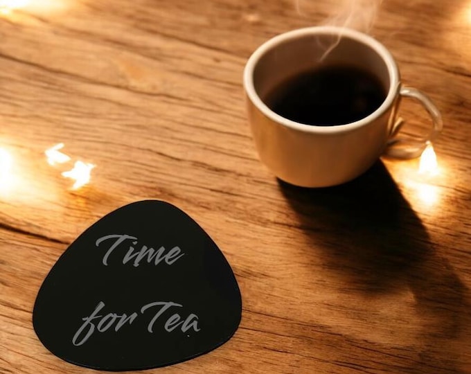 Pebble Shaped Coasters, Custom Clear, Gloss & Matt Finish Colours, Sizes, Shapes (Engraving Services)