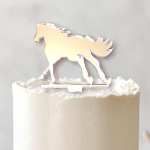 Cantering Horse Shaped Cake Toppers & Cup Cake Toppers - Several Colour Options Available, Any Bespoke Style Made
