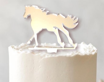 Cantering Horse Shaped Cake Toppers & Cup Cake Toppers - Several Colour Options Available, Any Bespoke Style Made